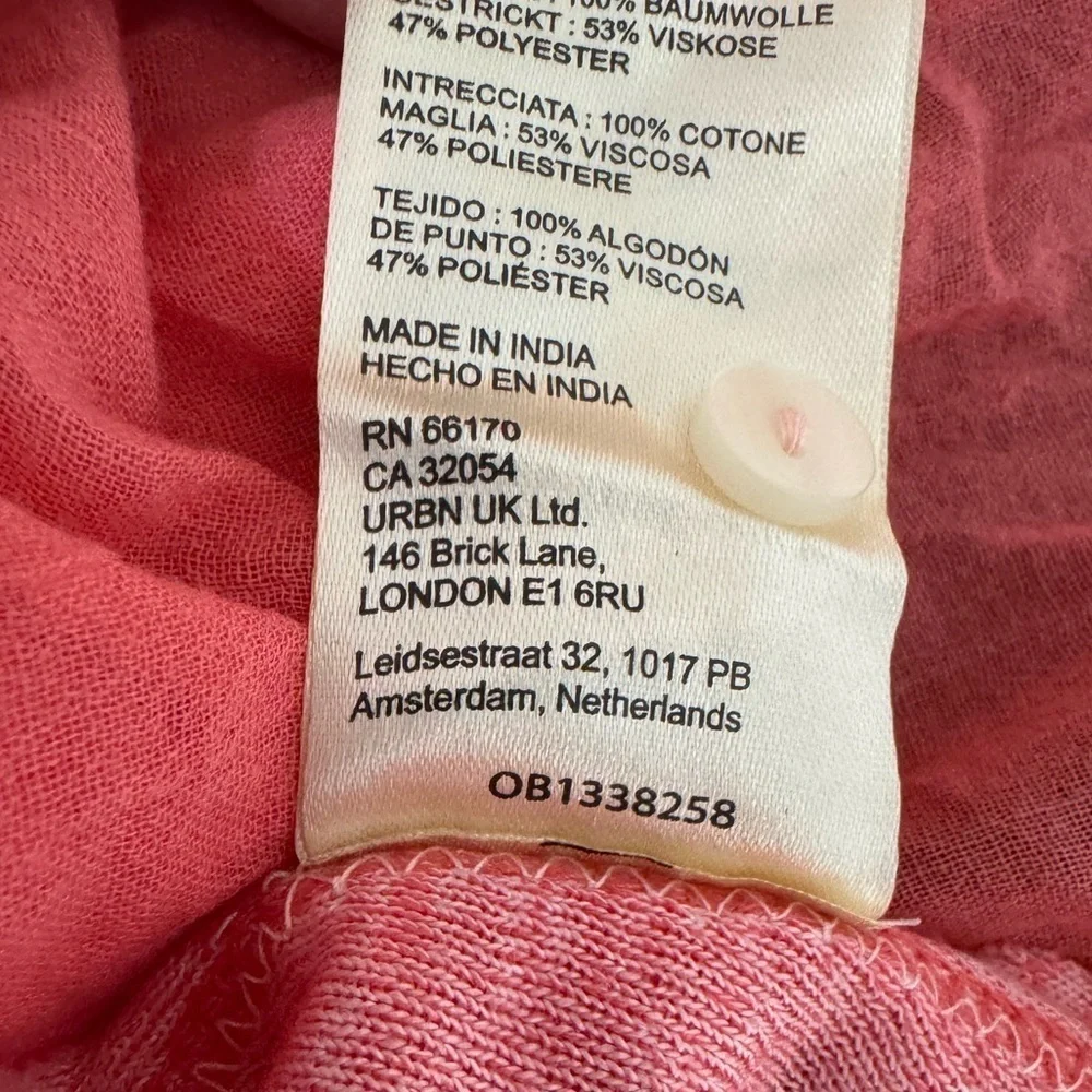 NWT Free People Sea Breeze Tunic Coral Pink boho bohemian